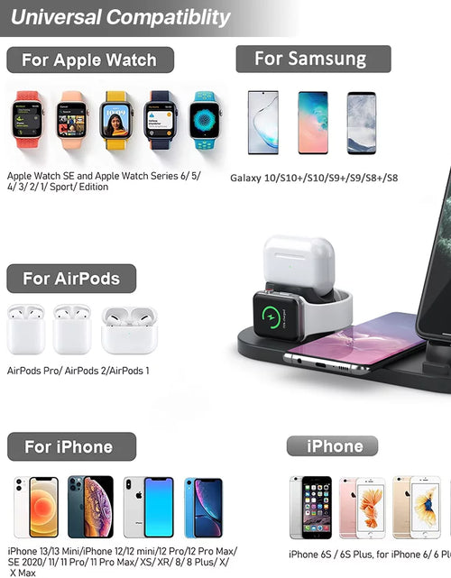 Load image into Gallery viewer, Wireless Charger for Iphone 6 in 1 Wireless Charging Station Stand for Multiple Devices
